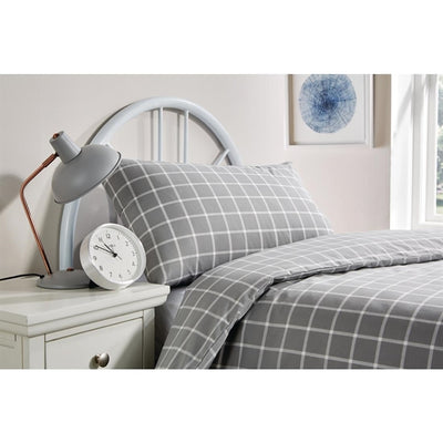 Mitre Essentials Stirling Duvet Cover Grey 137 x 203cm