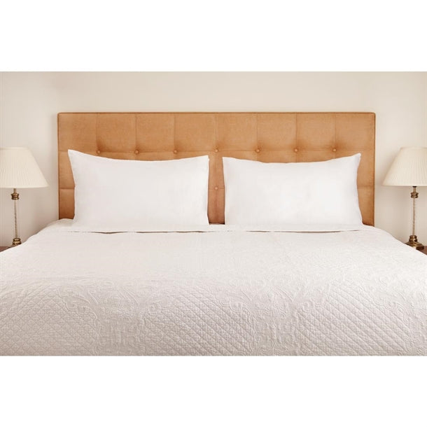 Mitre Luxury Chloe Quilted Bed Throw White Double