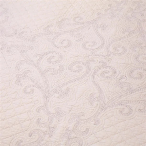 Mitre Luxury Chloe Quilted Bed Throw White Double