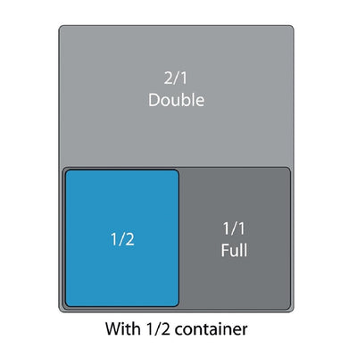 Vogue Polycarbonate 1-2 Gastronorm Container 65mm Clear