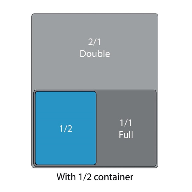 Vogue Polycarbonate 1-2 Gastronorm Container 65mm Clear