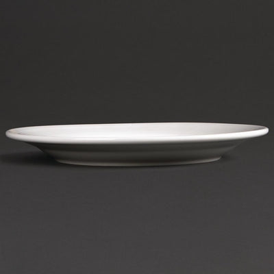 Olympia Linear Wide Rimmed Plates 200mm (Pack of 12)