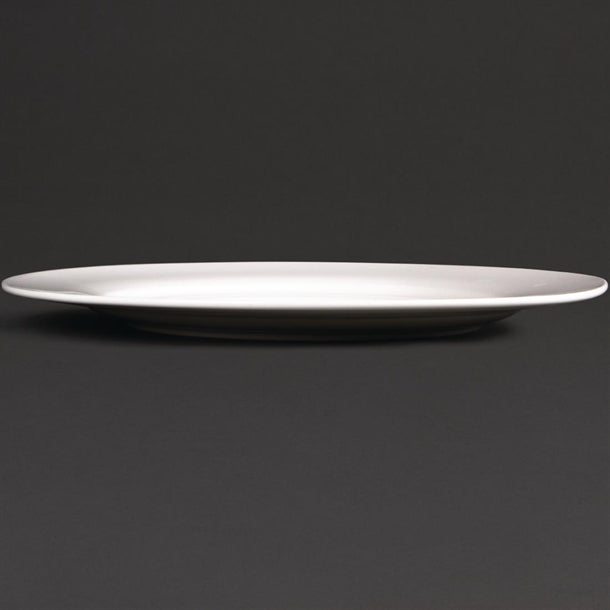 Olympia Lumina Wide Rim Round Plates 270mm (Pack of 4)