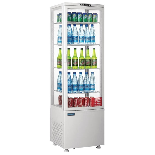Polar C-Series Curved Door Display Fridge 235Ltr White