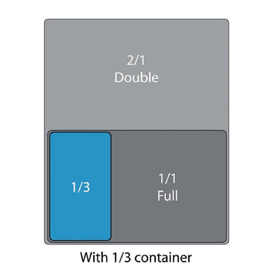 Vogue Polycarbonate 1-3 Gastronorm Container 150mm Black