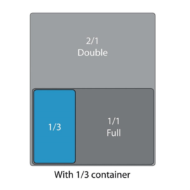 Vogue Polycarbonate 1-3 Gastronorm Container 150mm Black