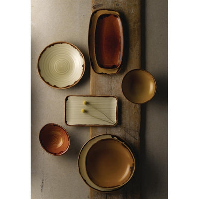 Dudson Harvest Mustard Chef's Oblong Plate 189mm (Pack of 6)