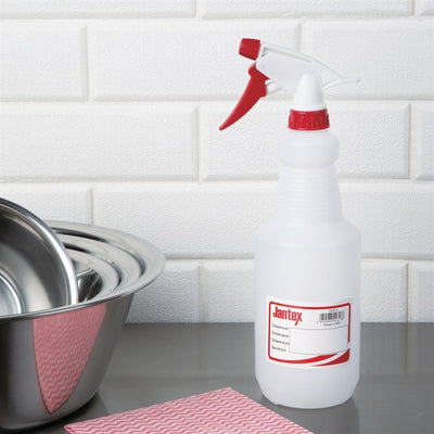 Jantex Colour-Coded Trigger Spray Bottle Red 750ml