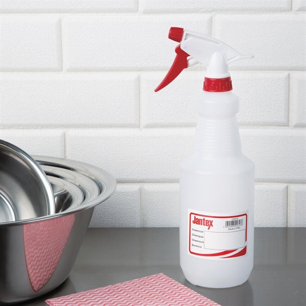 Jantex Colour-Coded Trigger Spray Bottle Red 750ml