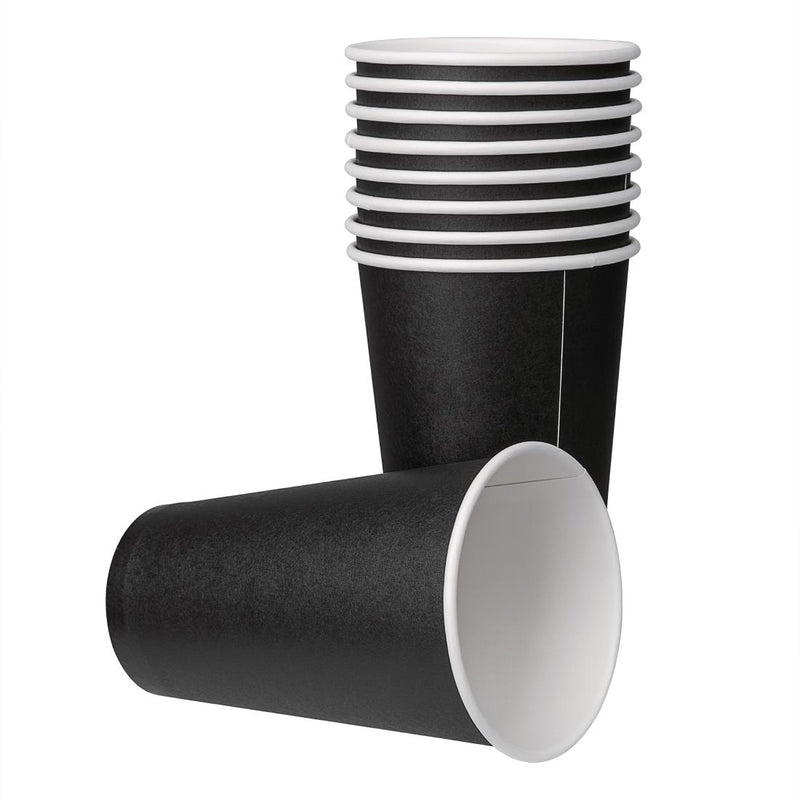 Fiesta Single Wall Takeaway Coffee Cups Black 455ml - 16oz (Pack of 50)