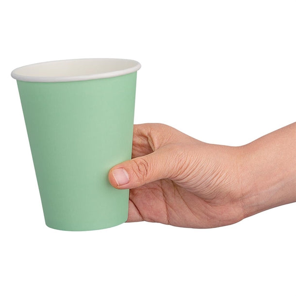 Fiesta Single Wall Takeaway Coffee Cups Turquoise 340ml - 12oz (Pack of 50)