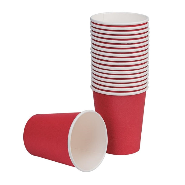 Fiesta Single Wall Takeaway Coffee Cups Red 225ml - 8oz (Pack of 1000)