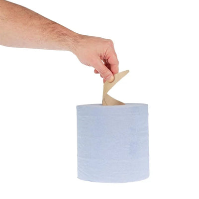 Jantex Centrefeed Blue Rolls 2-Ply 120m (Pack of 6)