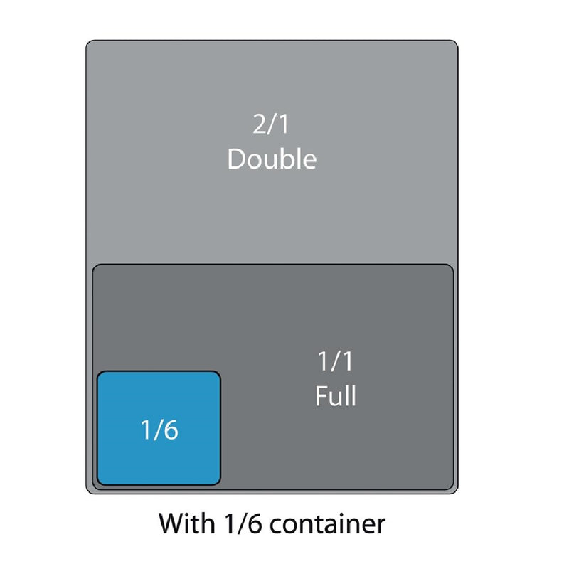 Vogue Polypropylene 1-6 Gastronorm Container with Lid 100mm (Pack of 4)