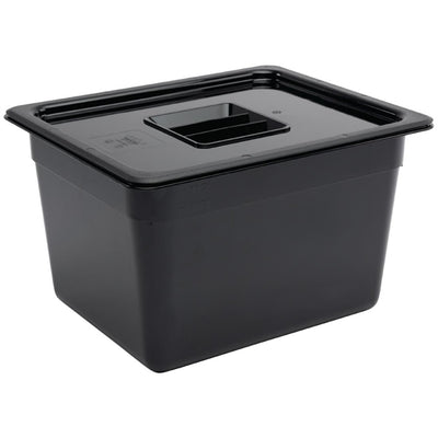 Vogue Polycarbonate 1-2 Gastronorm Container 200mm Black