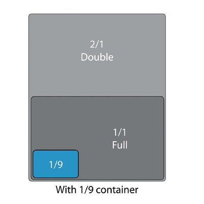 Vogue Polypropylene 1-9 Gastronorm Container with Lid 100mm (Pack of 4)