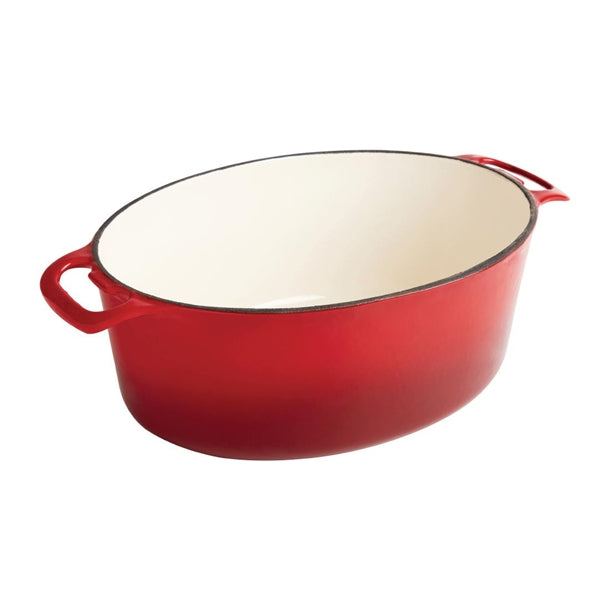 Vogue Red Oval Casserole Dish 6Ltr