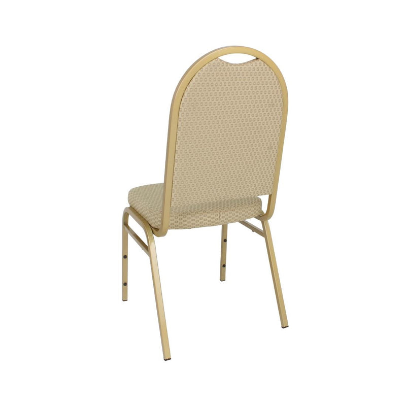 Bolero Steel Banquet Chairs with Neutral Cloth (Pack of 4)