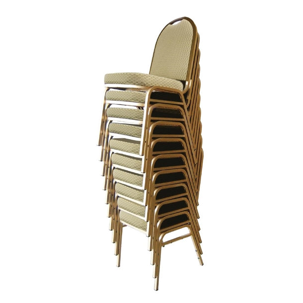 Bolero Steel Banquet Chairs with Neutral Cloth (Pack of 4)