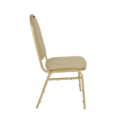 Bolero Steel Banquet Chairs with Neutral Cloth (Pack of 4)