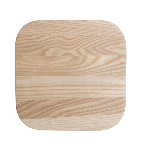 Bolero Cantina Low Stools with Wooden Seat Pad White (Pack of 4)