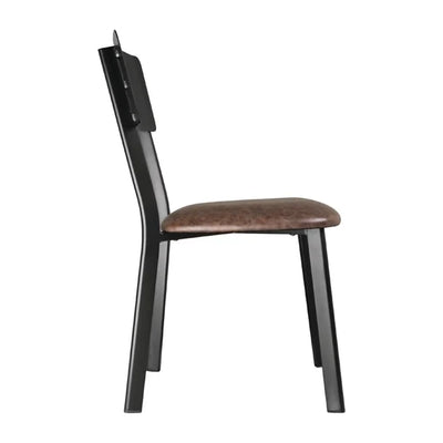 DR301 - Bolero Metal & PU Side Chair Vintage Mocha (Pack 4)