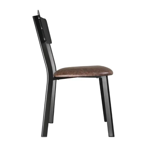 DR301 - Bolero Metal & PU Side Chair Vintage Mocha (Pack 4)