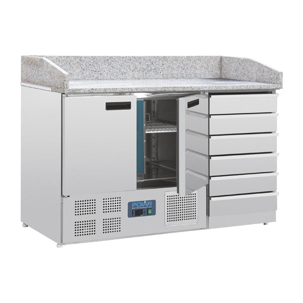 Polar G-Series Double Door Counter Fridge 240Ltr
