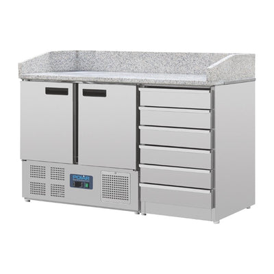 Polar G-Series Double Door Counter Fridge 240Ltr