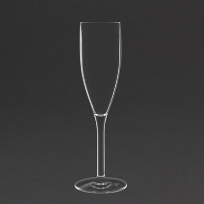 Kristallon Polycarbonate Champagne Flutes 210ml (Pack of 12)