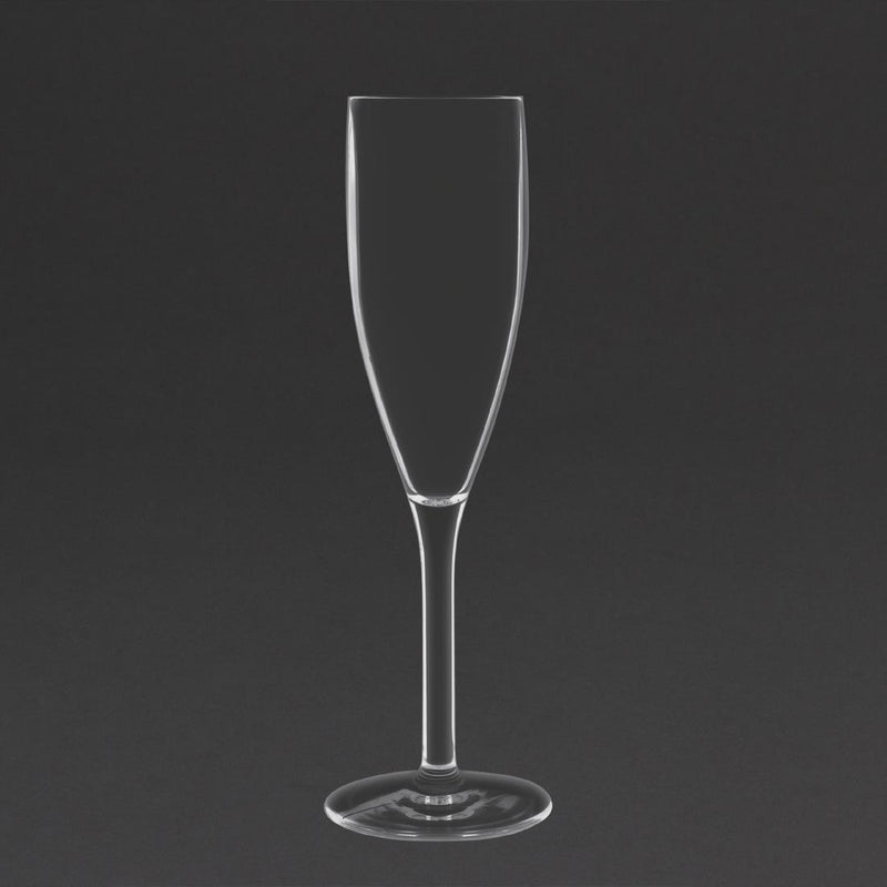Kristallon Polycarbonate Champagne Flutes 210ml (Pack of 12)