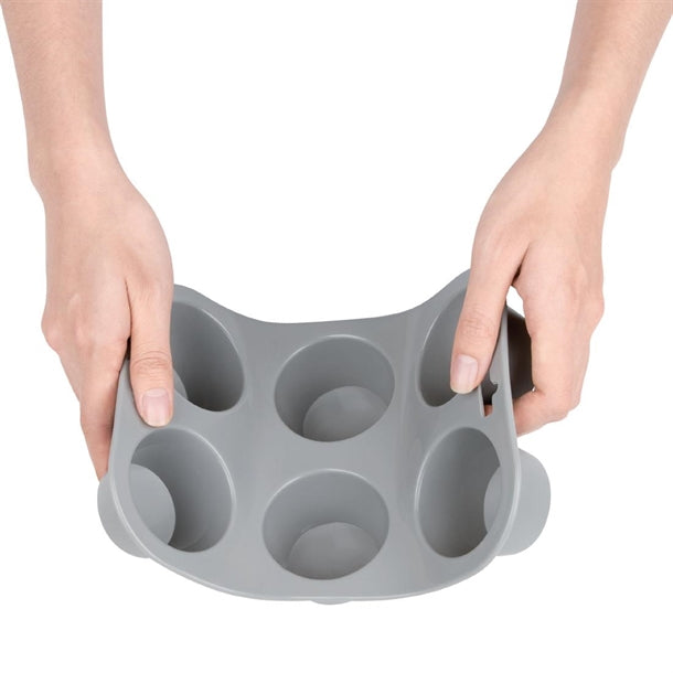 Vogue Flexible Silicone 6 Cup Muffin Tray