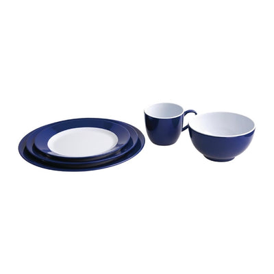 Olympia Kristallon Gala Colour Rim Melamine Plate Blue 230mm (Pack of 6)