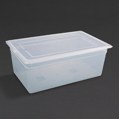 Vogue Polypropylene 1-1 Gastronorm Container with Lid 200mm (Pack of 2)