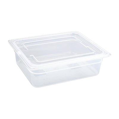 Vogue Polypropylene 1-2 Gastronorm Container with Lid 100mm (Pack of 4)