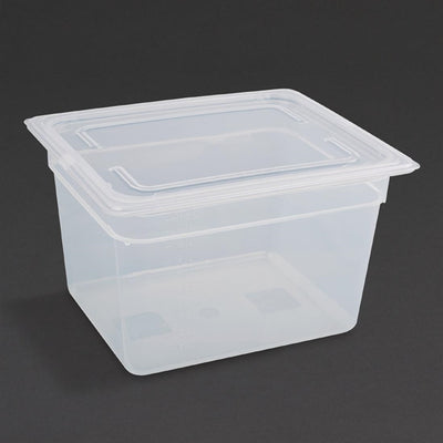 Vogue Polypropylene 1-2 Gastronorm Container with Lid 200mm (Pack of 4)