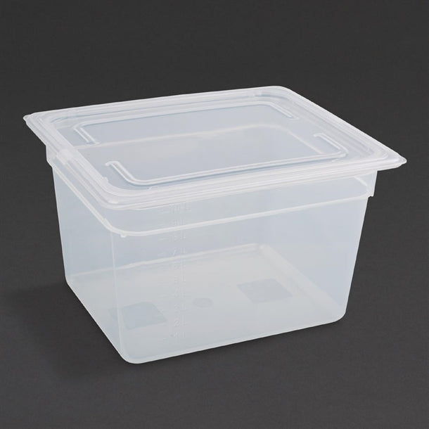 Vogue Polypropylene 1-2 Gastronorm Container with Lid 200mm (Pack of 4)
