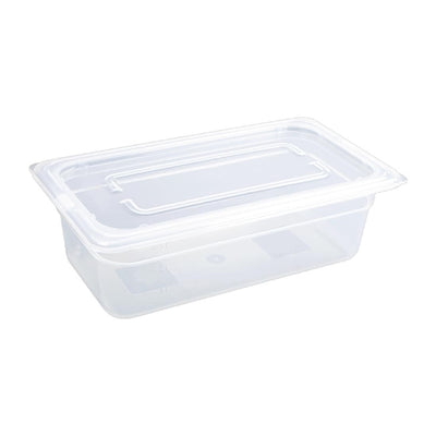 Vogue Polypropylene 1-3 Gastronorm Container with Lid 200mm (Pack of 4)