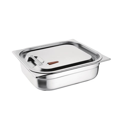 Vogue Stainless Steel and Silicone Sealable 1-2 Gastronorm Lid