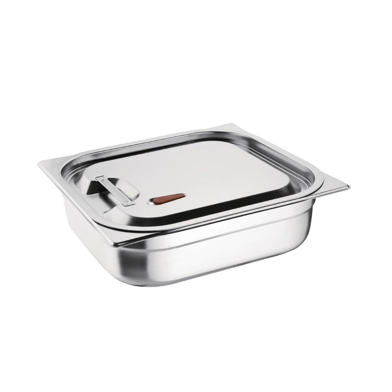 Vogue Stainless Steel and Silicone Sealable 1-2 Gastronorm Lid