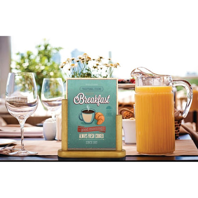 Securit Acrylic Menu Holder With Wooden Frame A5