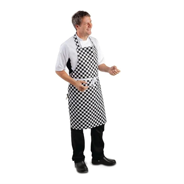 Whites Bib Apron Black and White Check