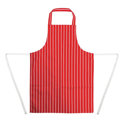 Whites Bib Apron  Red And White Stripe