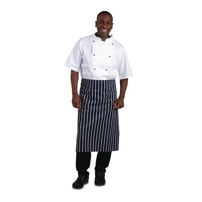 Whites Butchers Waist Apron  Blue and White Stripe