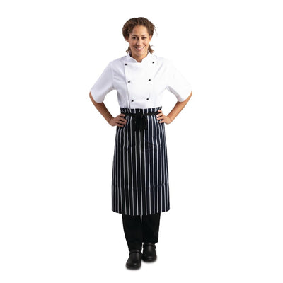Whites Butchers Waist Apron  Blue and White Stripe