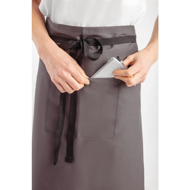 Chef Works Regular Bistro Apron Charcoal