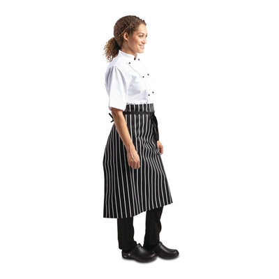 Whites Butchers  Waist Apron Black and White Stripe