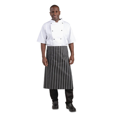 Whites Butchers  Waist Apron Black and White Stripe
