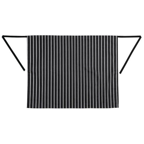 Whites Butchers  Waist Apron Black and White Stripe
