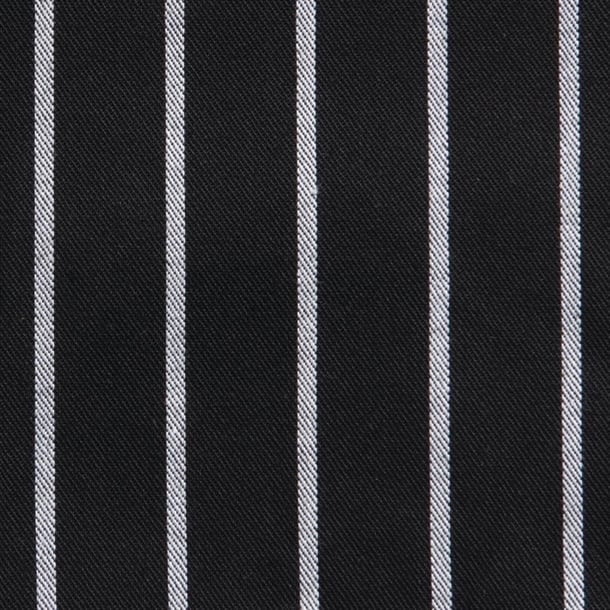Chef Works Premium Woven Bib Apron Black and White Stripe